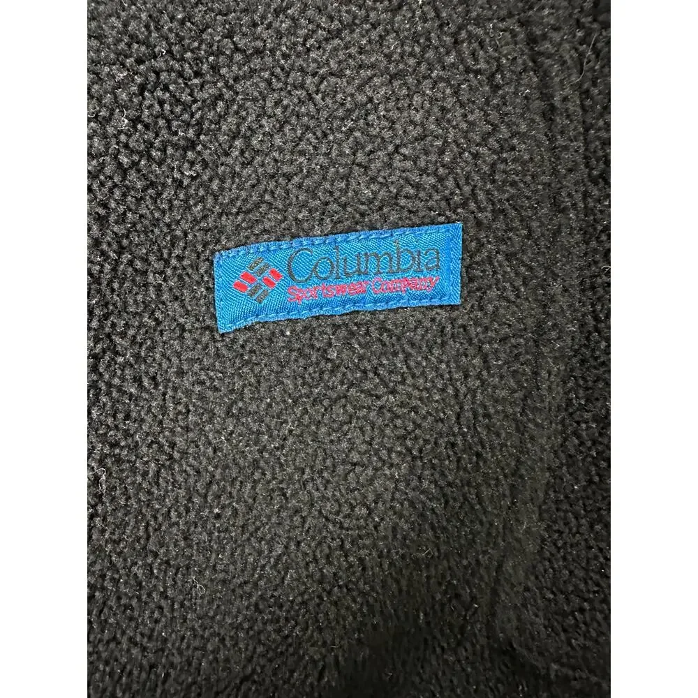 Vintage 90s Columbia Fleece Made in USA Blue Black Jacket Coat Insert size Large
